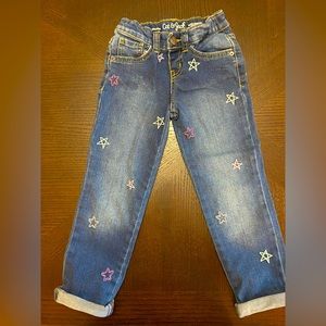 Cat & Jack Size 4T Embroidered Girlfriend Jeans